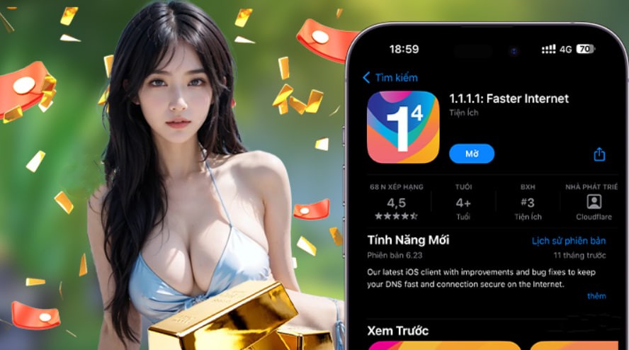 Hình ảnh quảng cáo của bom88 hiển thị nền tảng và các lợi ích